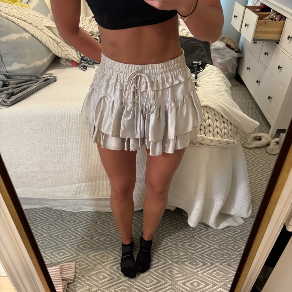 Tiered Ruffle Women’s Skort - Cream